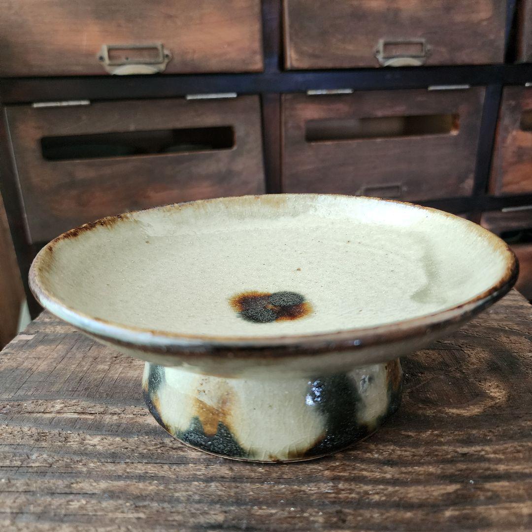 No.128　新品　やちむん　台皿　コンポート皿