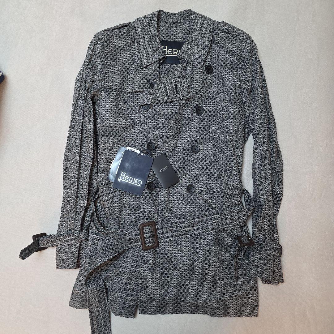 【新品未使用】HERNO トレンチコート イタリア製 48サイズ メンズ