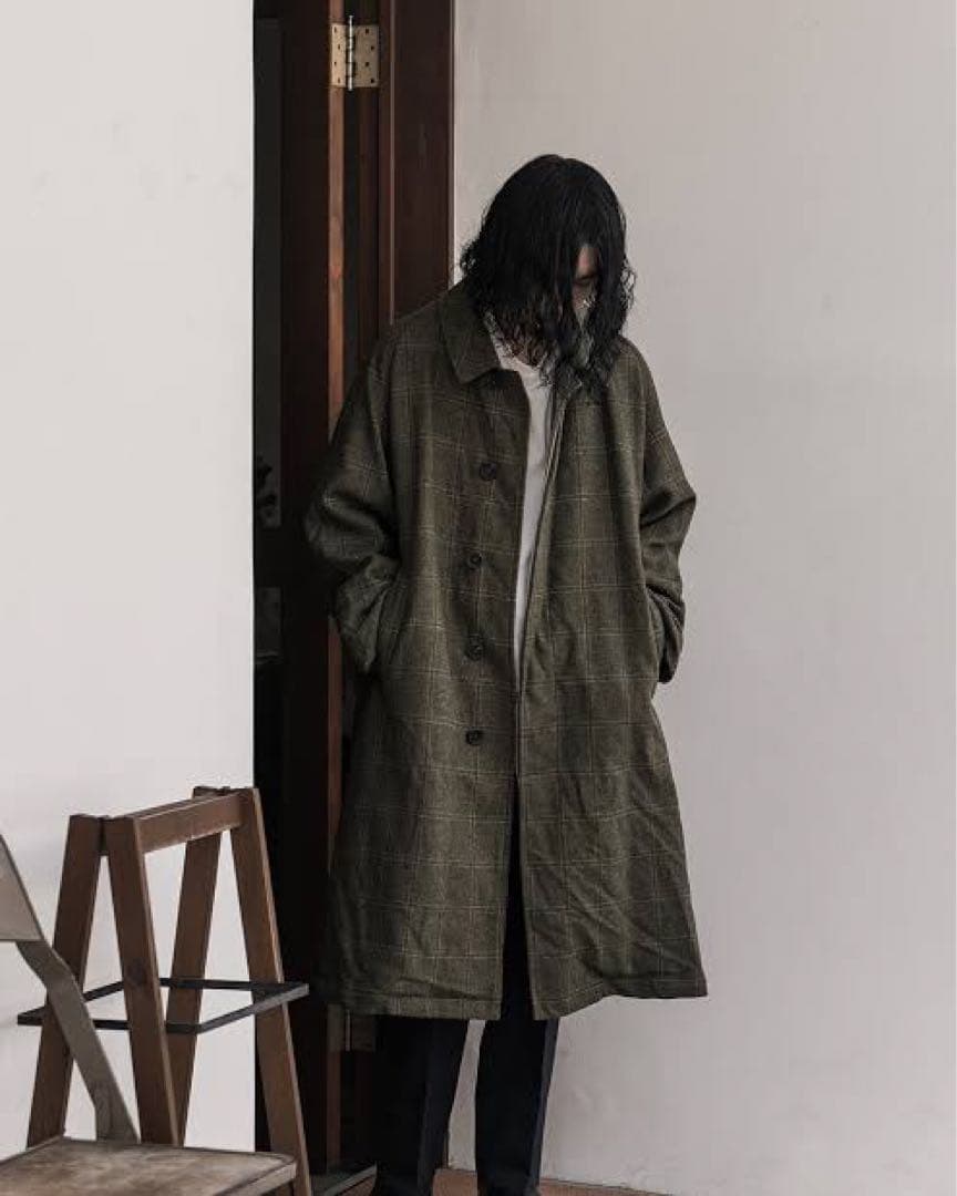 A.PRESSE Tweed Balmacaan Coat アプレッセ コート