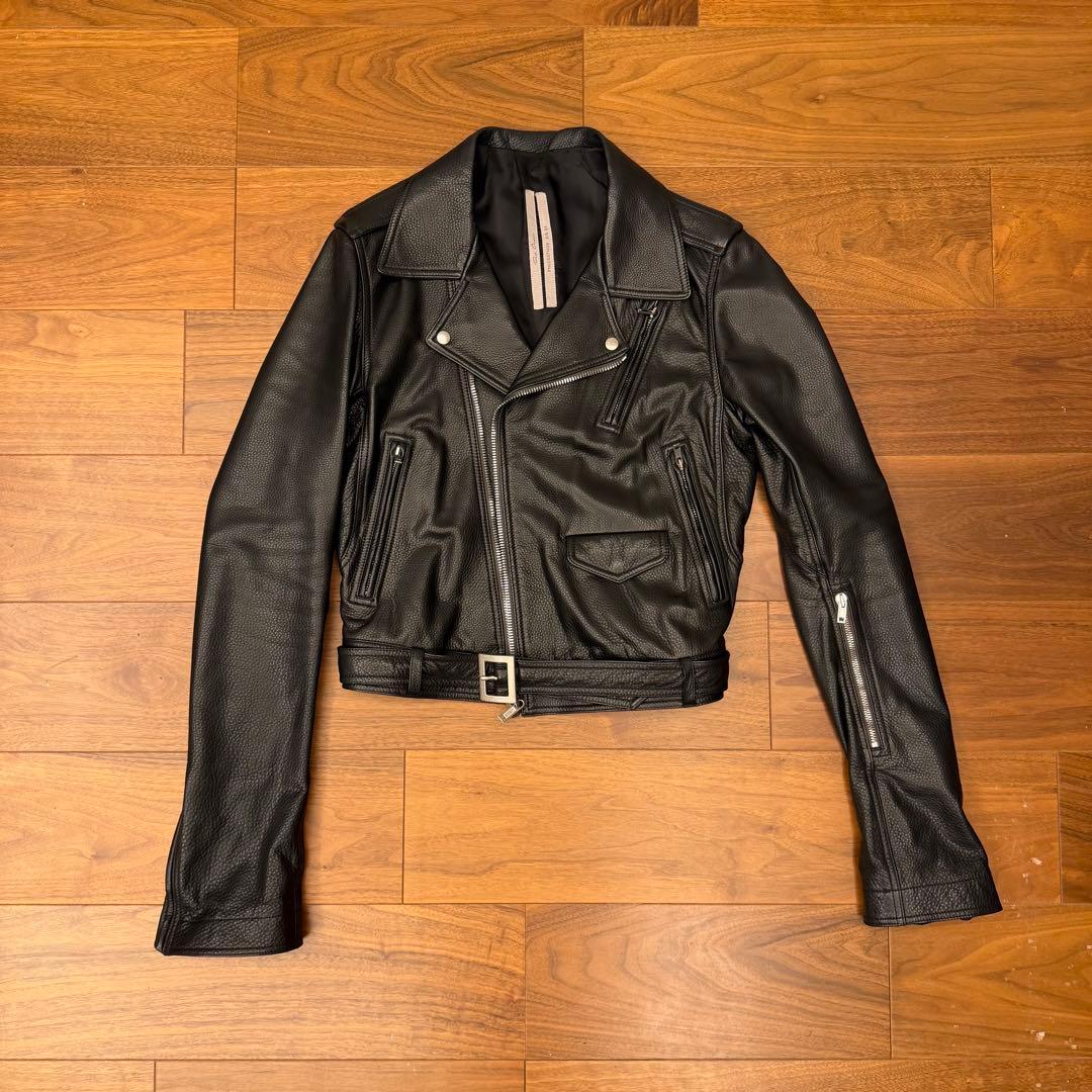リックオウエンス 21ss レザージャケットlukes 48