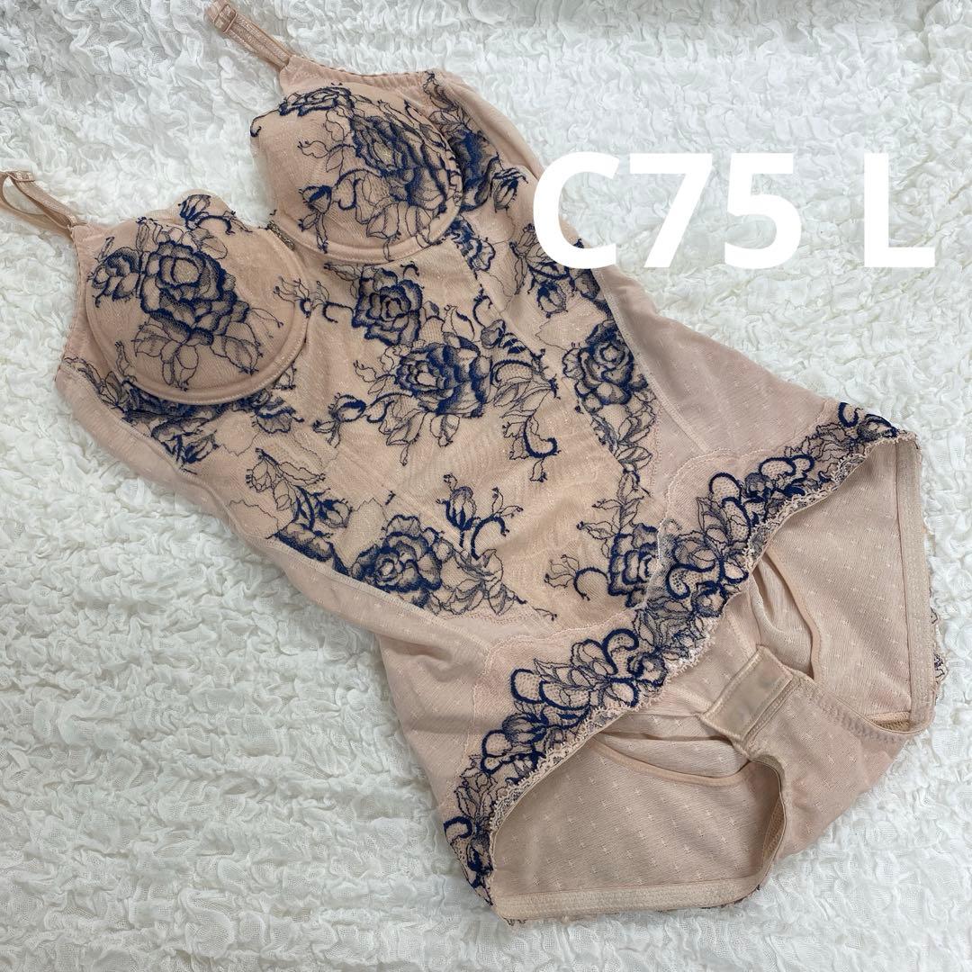 マルコ 補正下着 ボディスーツ C75 L デコルテリュミエス イデラ ロゼ