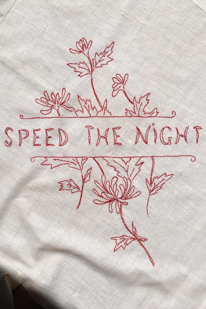 19th Victorian Red Work Layover Sham 夜