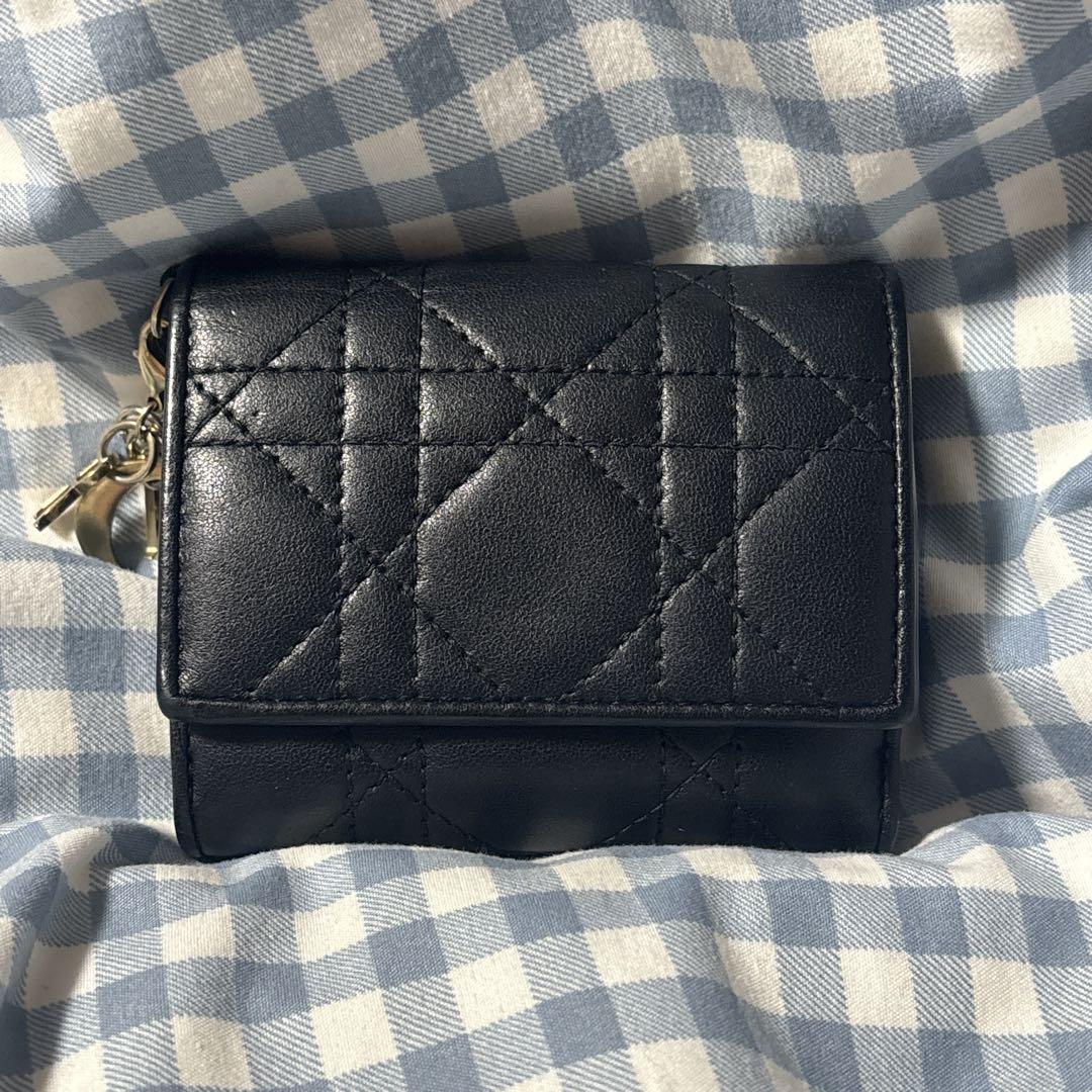 Dior ロータスウォレット 折り財布 黒