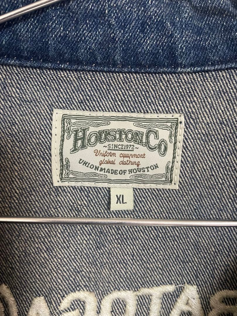 美品　HOUSTONデニムJKT XL 旧車SR ハーレー　ロカビリーバイカー