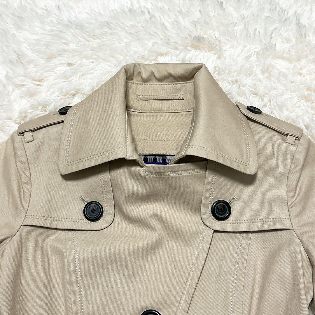 ✨美品✨ バーバリーブルーレーベル トレンチコート ノバチェック ベルト 38