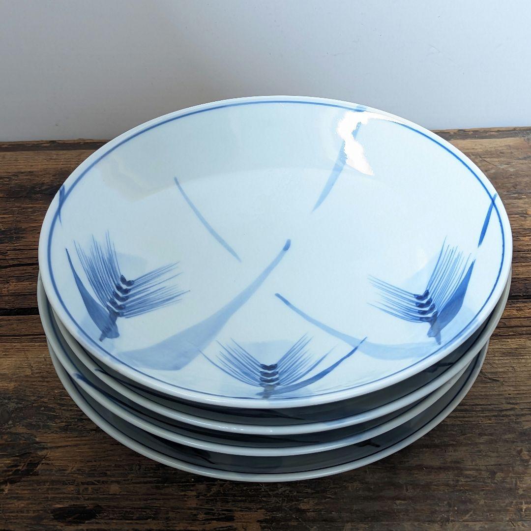 【柴田良三】 浅鉢 白磁 麦