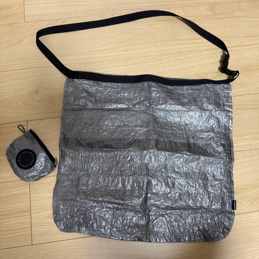 未使用品 フェアウェザー パッカブルショルダーバッグ ダイニーマ ブラック