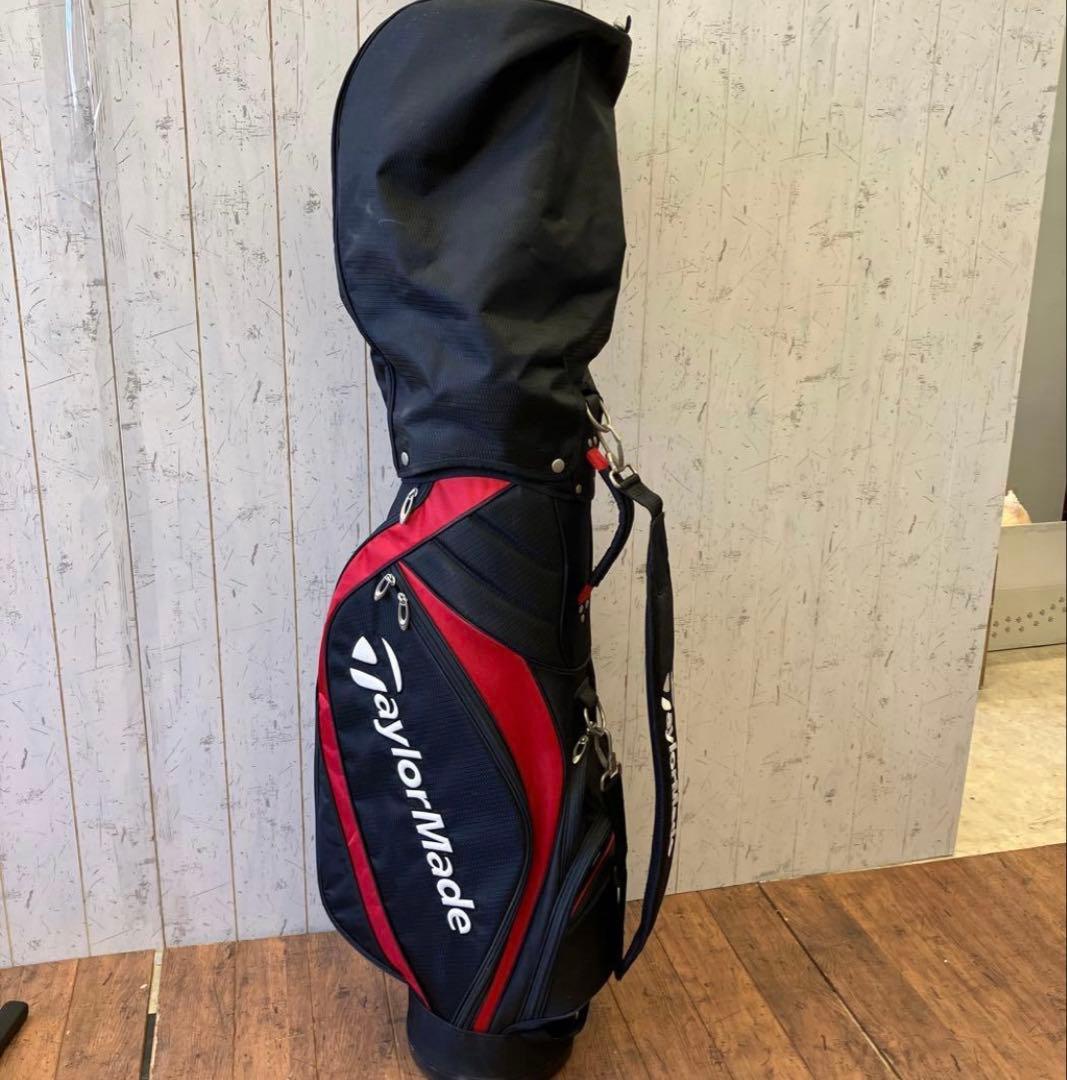 テーラーメイド TaylorMade ゴルフバッグ 黒/赤 キャディバッグ 収納