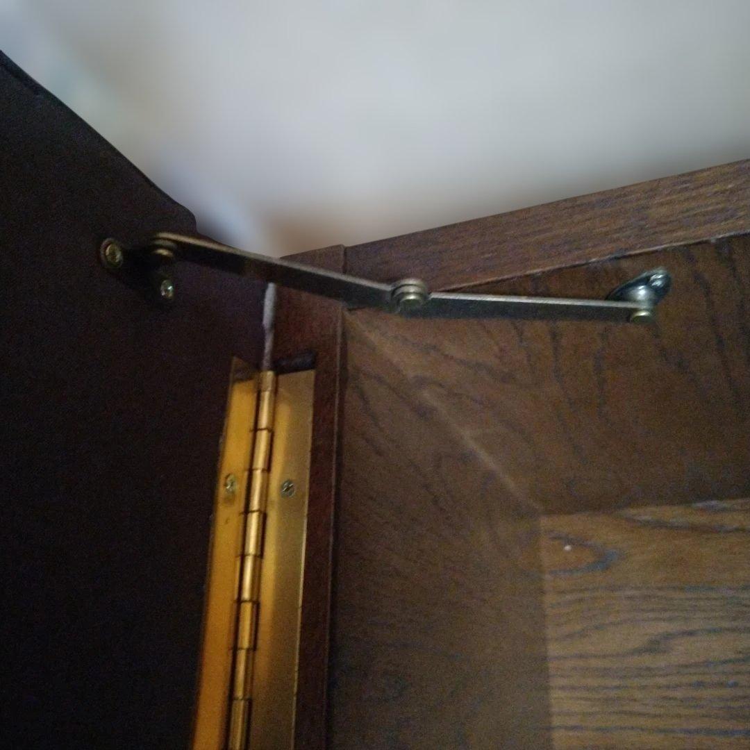 【昭和レトロ】カリモク　ドマーニ　背もたれ付き木製スツール