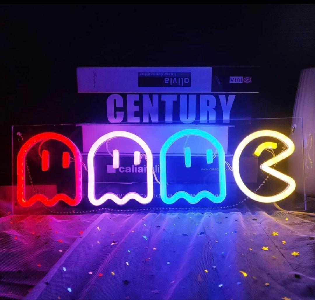 ネオンサイン アーケードゲーム LED看板 レトロ 視認性抜群 オーダーメイド