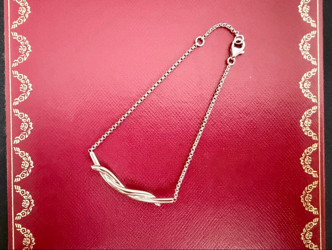 廃盤希少品☆カルティエCartier☆K18WGブレスレットアントルラセツイスト