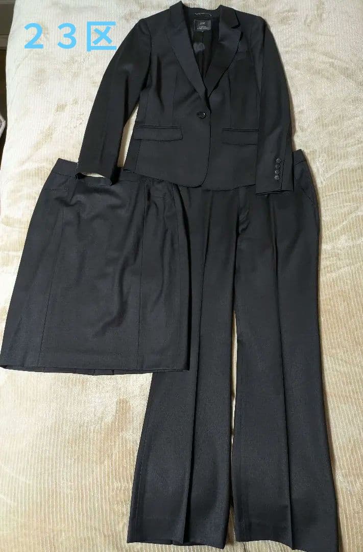２３区ブラックスーツ ジャケット・パンツ・スカートセット38