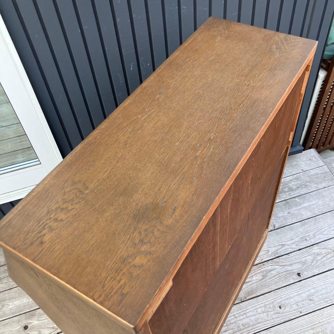 英国クラシック 木製 ライティングビューロ 4段引き出し サイドボード 文机