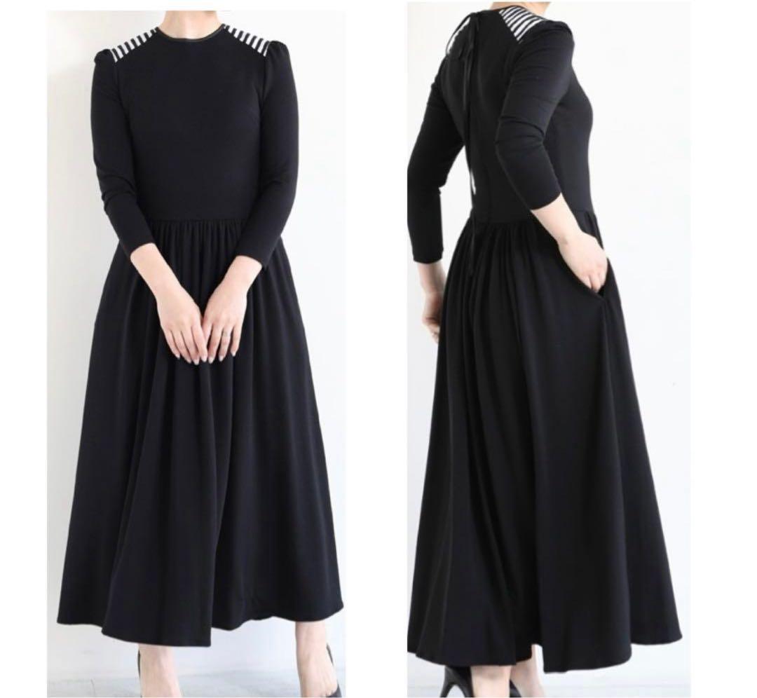 ボーダーズアットバルコニー DRAPED MAXI DRESS ワンピース