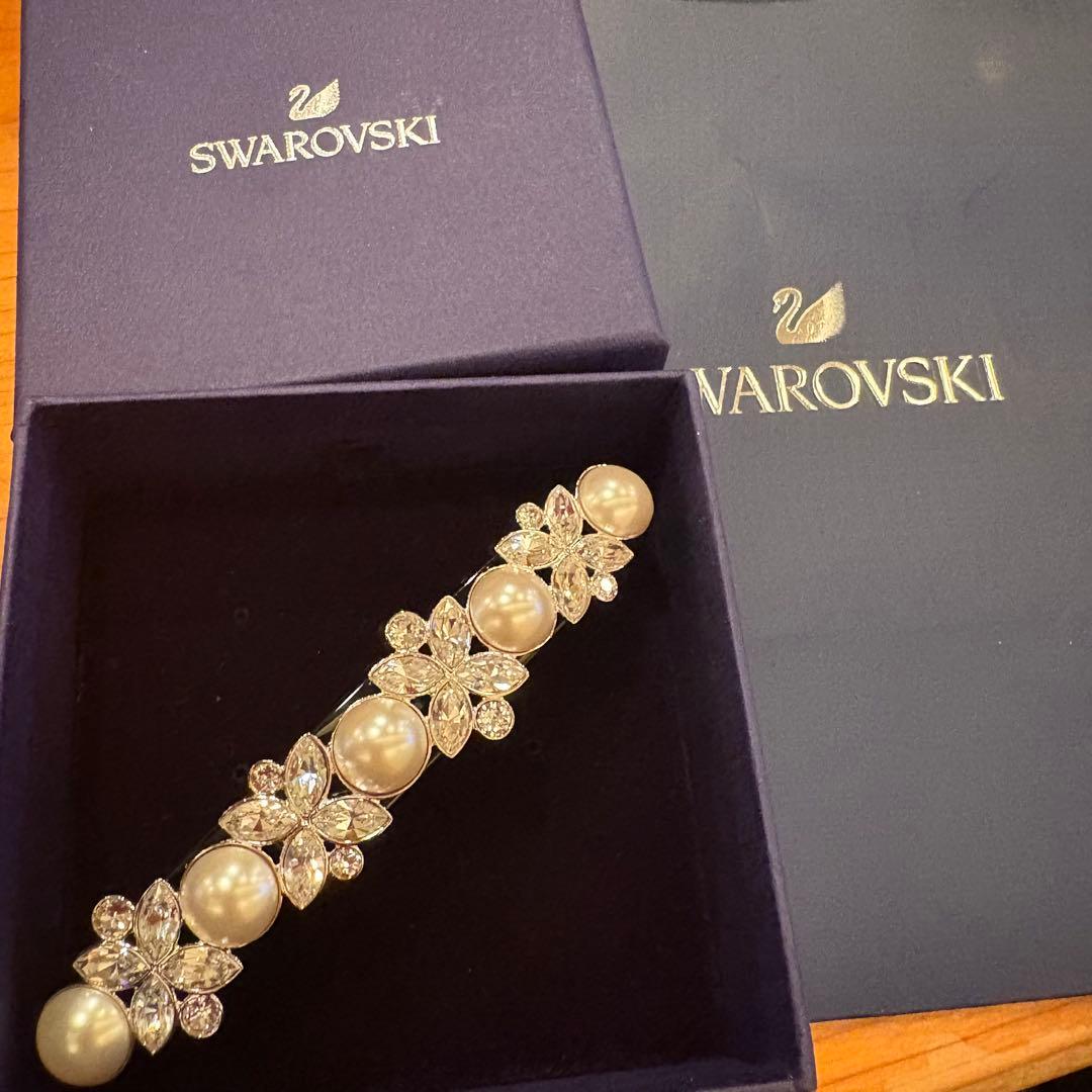 Swarovski パールクリスタルバレッタ