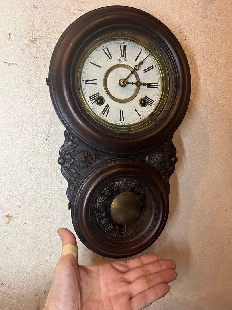 高野　姫だるま　柱時計　古時計　振り子時計　ゼンマイ　ボンボン　精工舎　レトロ