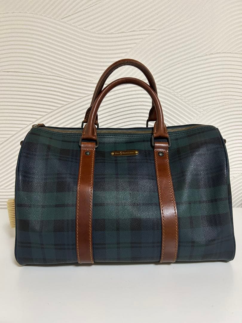 POLO RALPH LAUREN ミニボストンバッグ チェック柄 ヴィンテージ