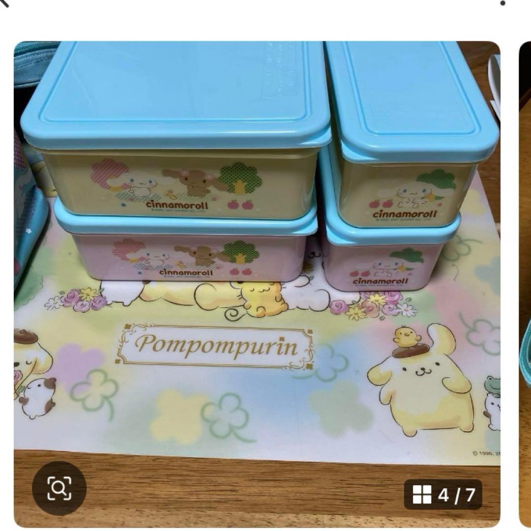 サンリオ　シナモロール　行楽ランチセット・おしぼり＆ケースセット〜BOX97