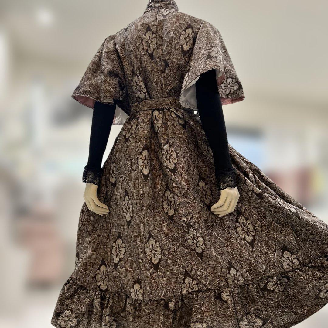 大島紬　着物リメイクワンピース