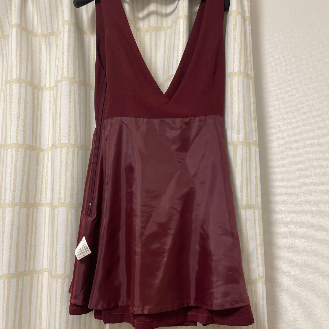 NO.S PROJECT ボックスプリーツワンピース　ボルドー
