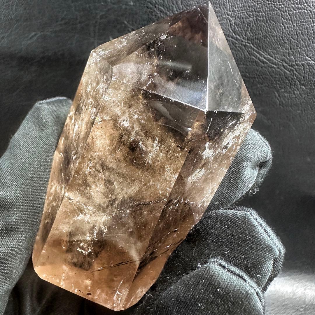 【開運 魔除】絶品❗️煙水晶スモーキーシトリン六角柱 超パワー天然石原石A1167
