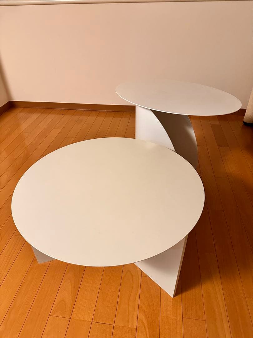 モダンデザイン ローテーブル （ホワイト）