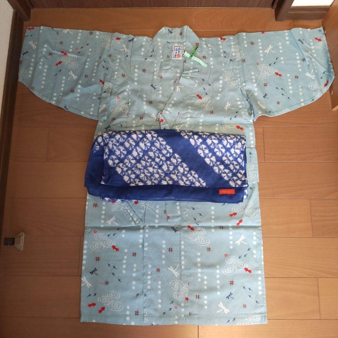 専用です。ミキハウス浴衣セット120金魚.トンボ.和柄絞り兵児帯クリーニング済み