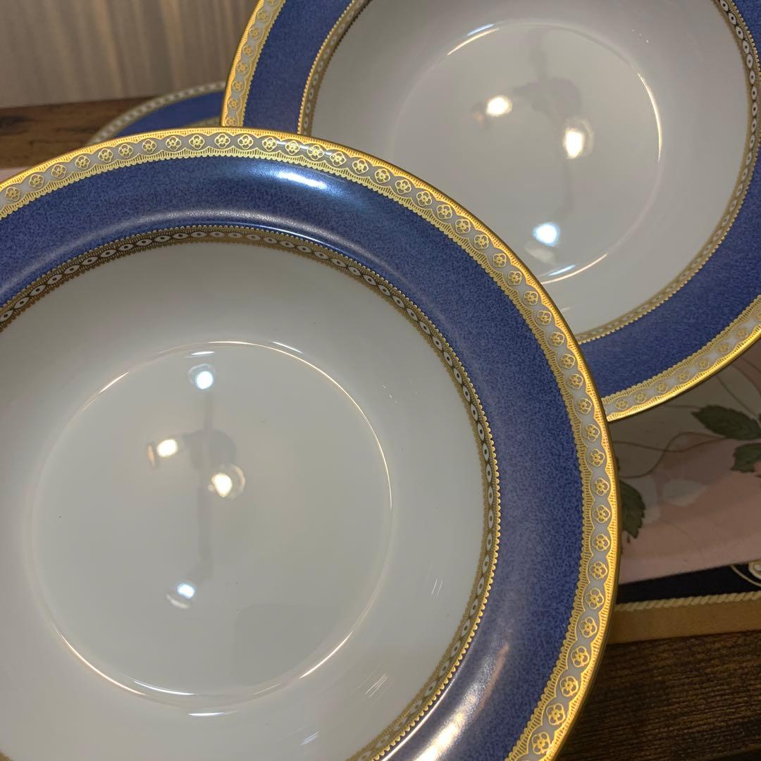 ウェッジウッド  ユーランダー　パウダーブルー　20cm スーププレート 6枚