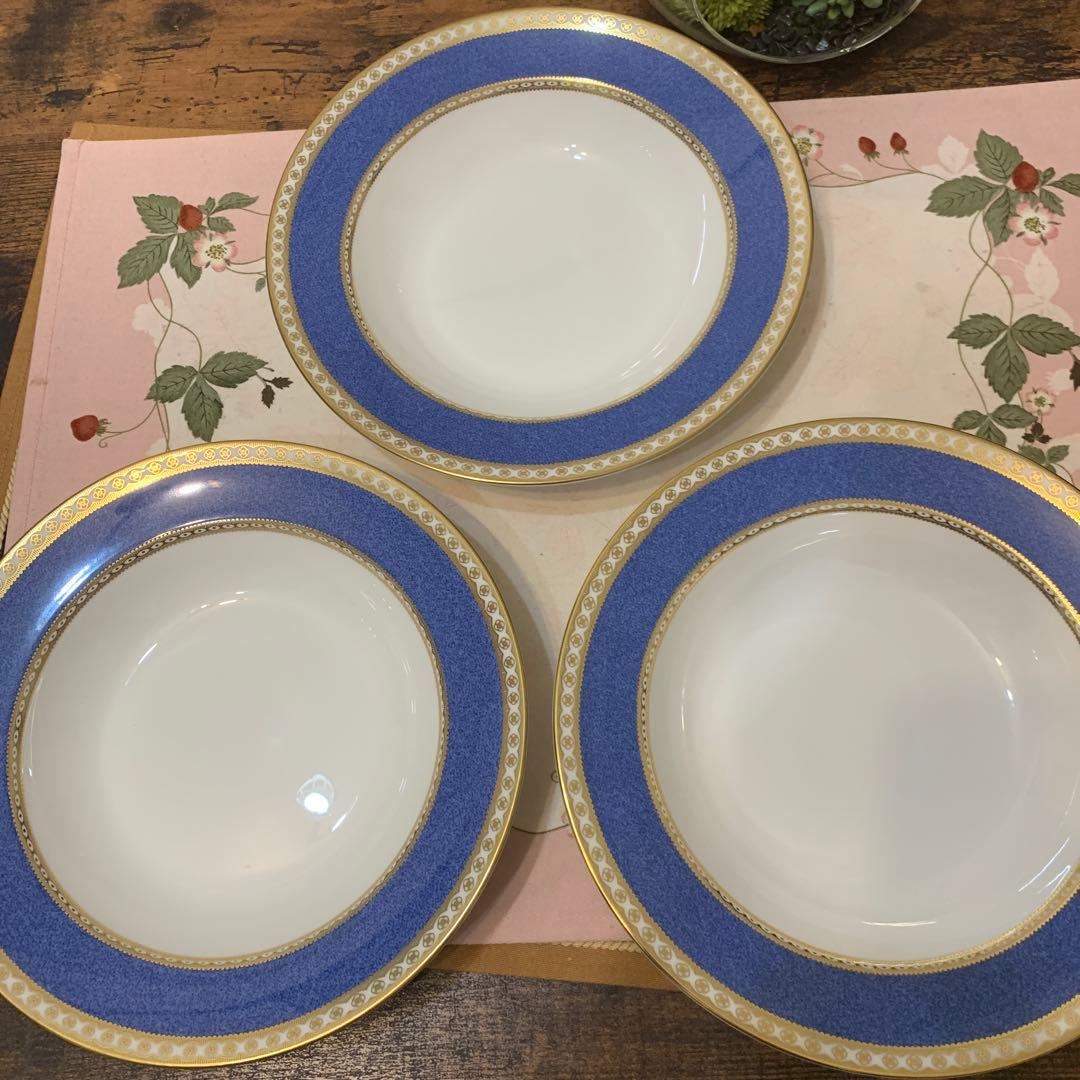 ウェッジウッド  ユーランダー　パウダーブルー　20cm スーププレート 6枚