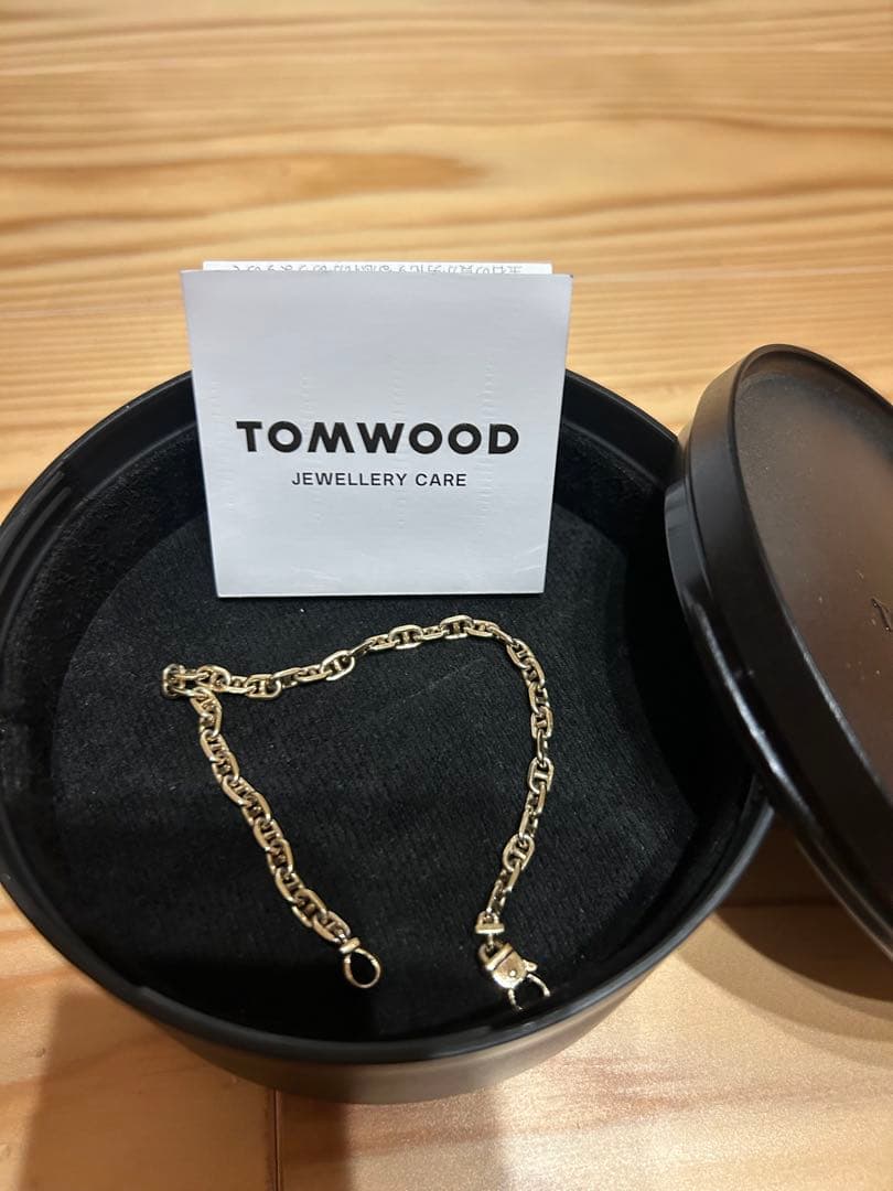 TOM WOOD トムウッドケーブル ブレスレット ゴールド　7インチ