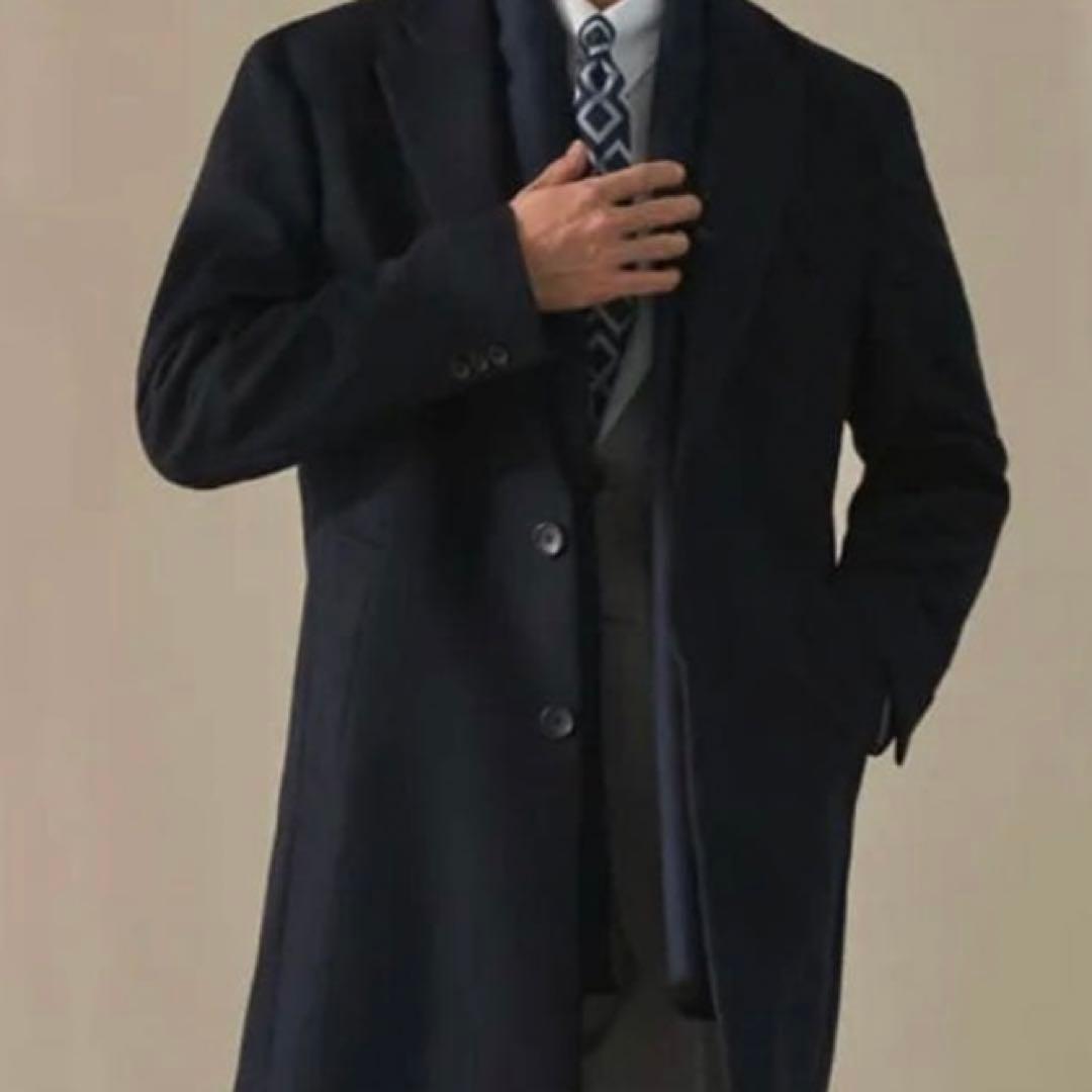 【新品】ビジカジチェスターコート ORIHICA 裏起毛 ビジネスコート