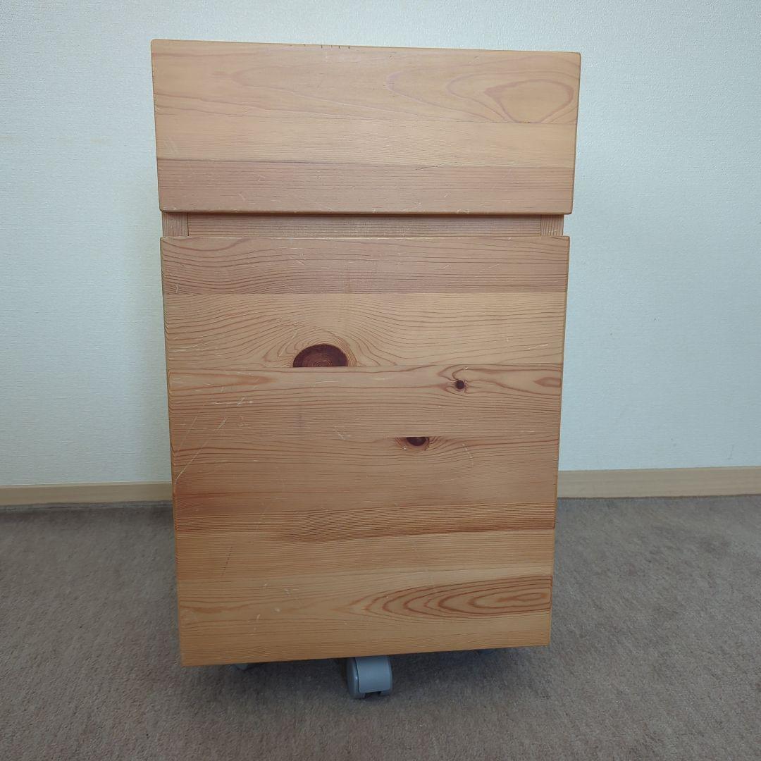 無印良品 パイン材 デスクワゴン デスクキャビネット
