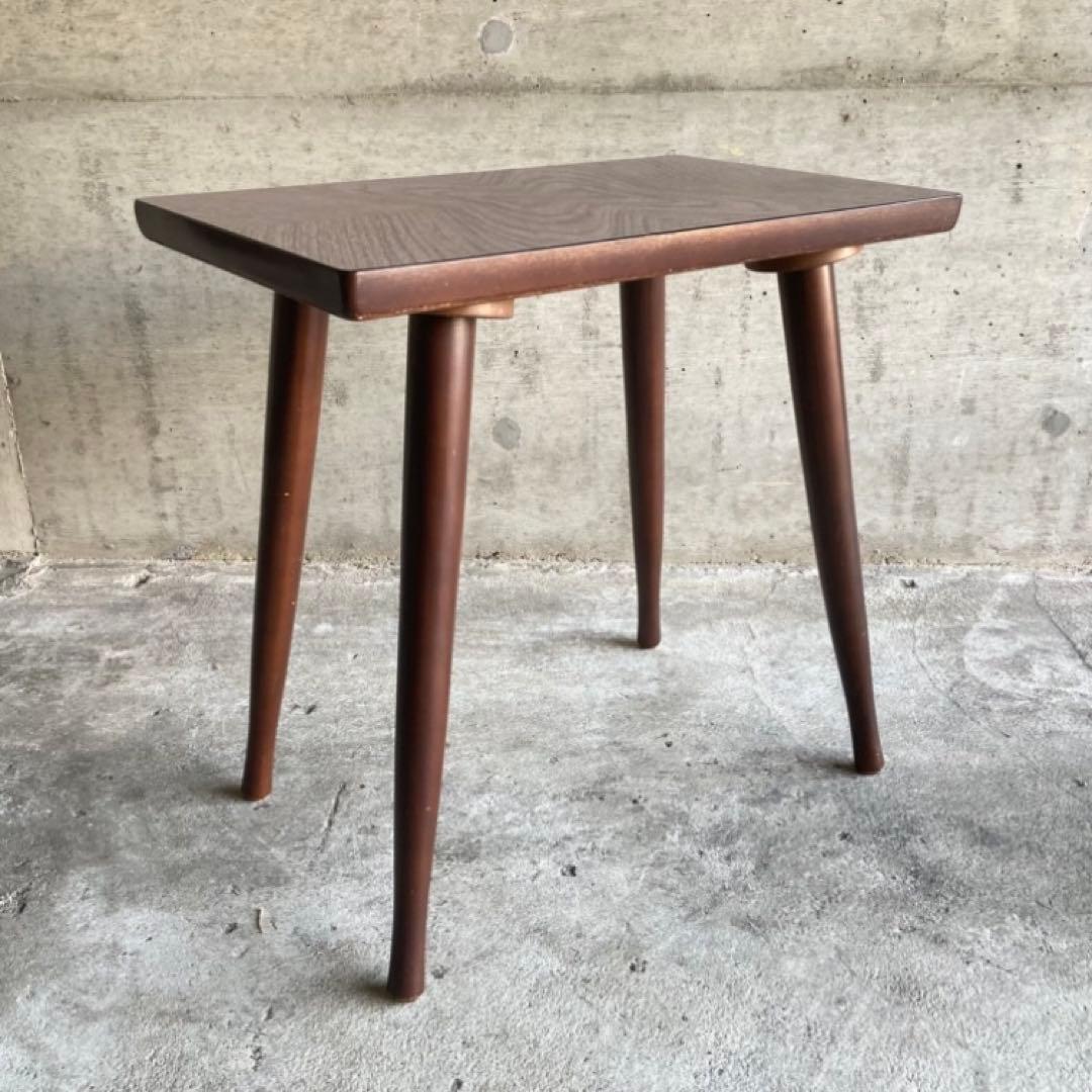 古いテーブル コーヒーテーブル サイドテーブル 木製 当時物 昭和レトロ