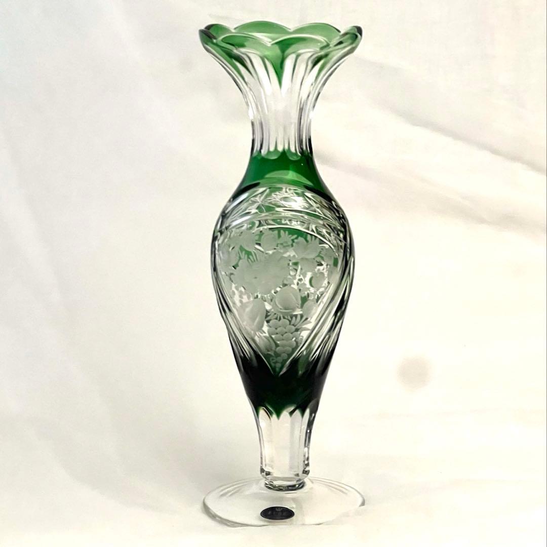 [未使用] ELBE Crystal エルベクリスタル　花瓶フラワーベース