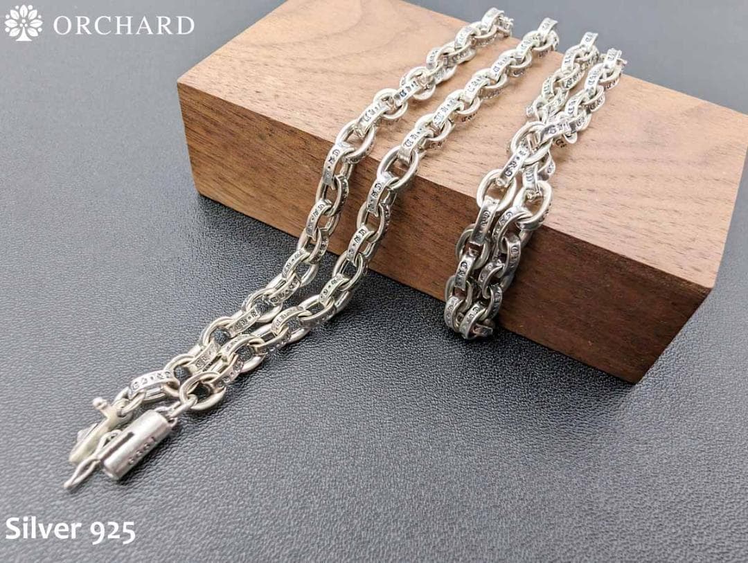 匿名配送/シルバー925/ネックレス/ペーパーチェーン45cm