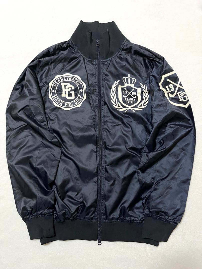 【PEARLY GATES】サイズ5紺フルジップジャケット＊パーリーゲイツ上着