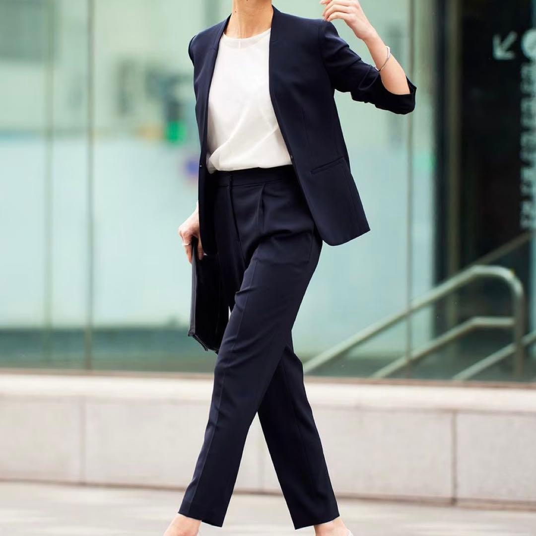 新品 iCB 25SS Fied ノーカラージャケット パンツ セットアップ S