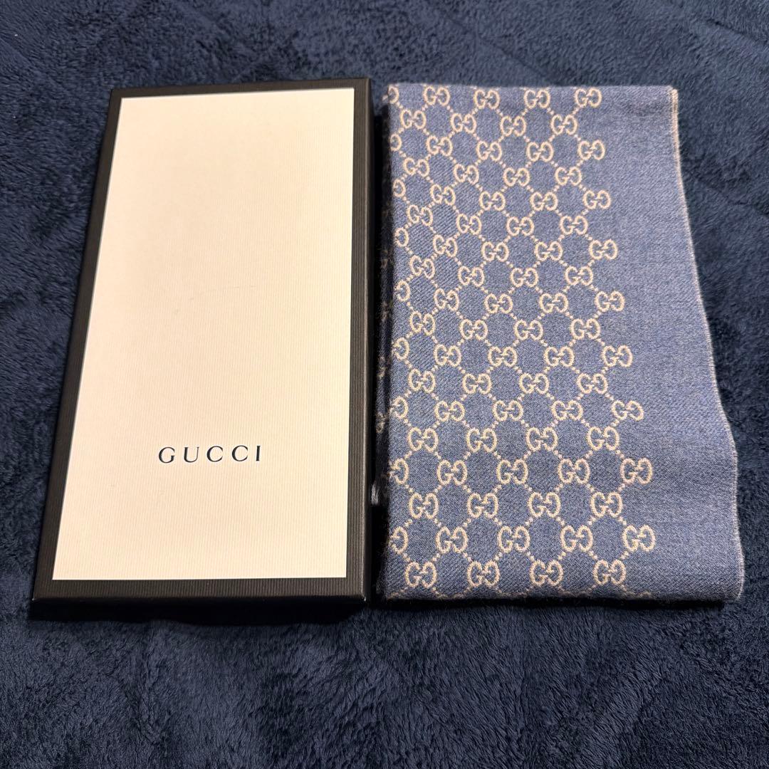 GUCCi グッチ カシミヤ ウール マフラー