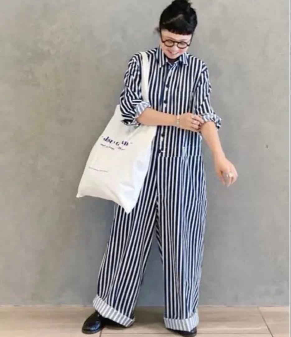 journal standard luxe ストライプ　オールインワン　つなぎ