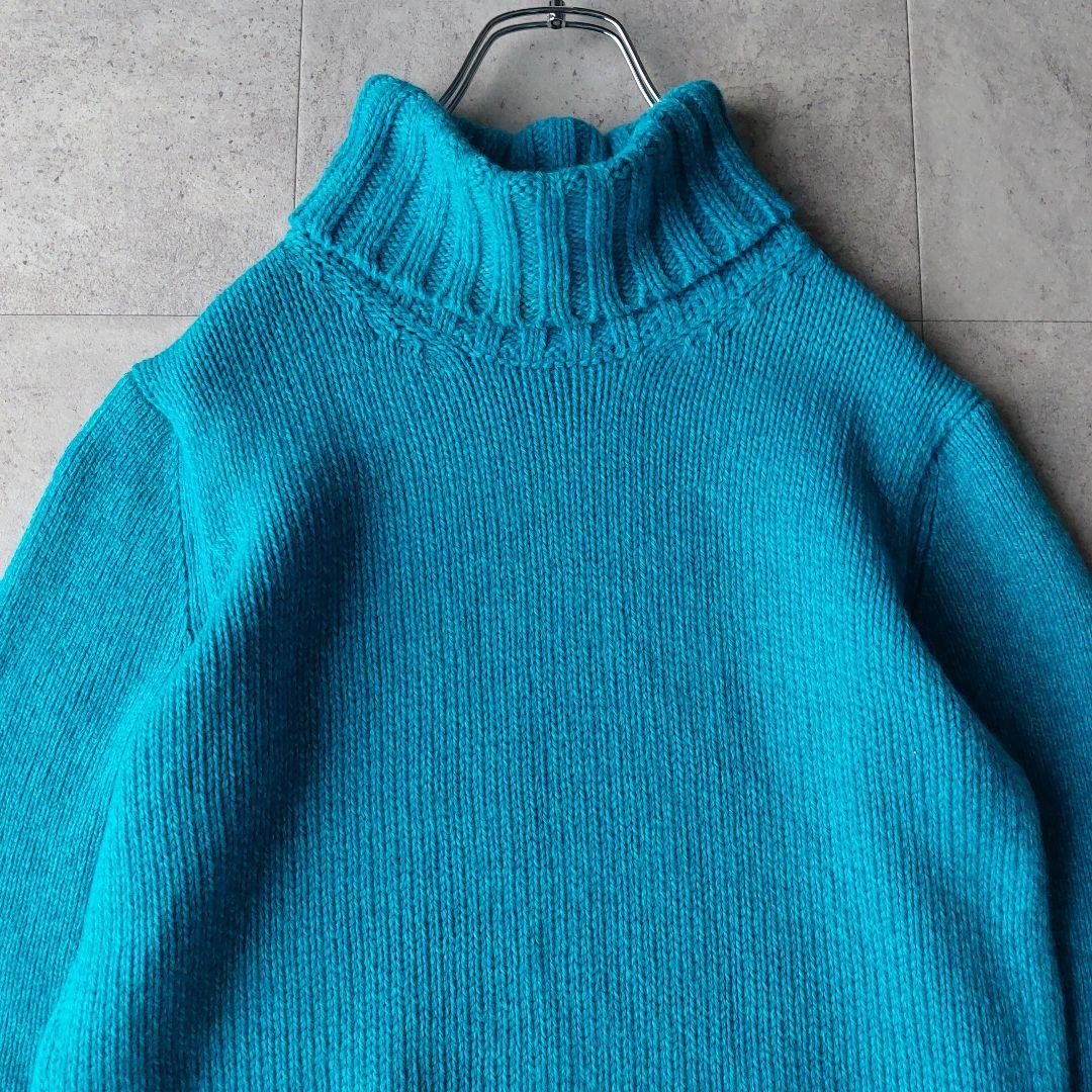 美品 SLOANE スローン 3G ジーロンラム×カシミヤ タートルニット 水色