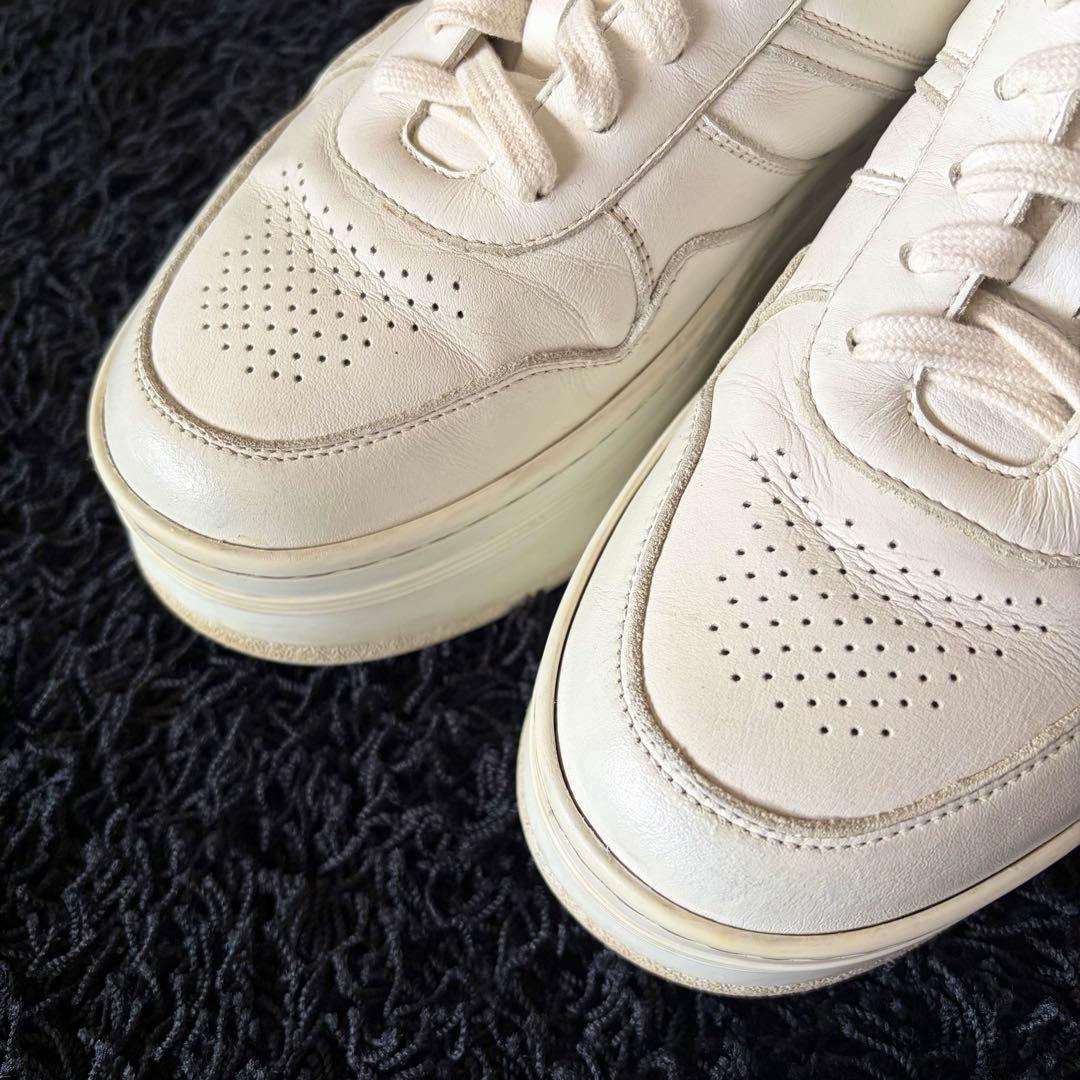 CELINE セリーヌ ブロックスニーカー 厚底 37 ホワイト