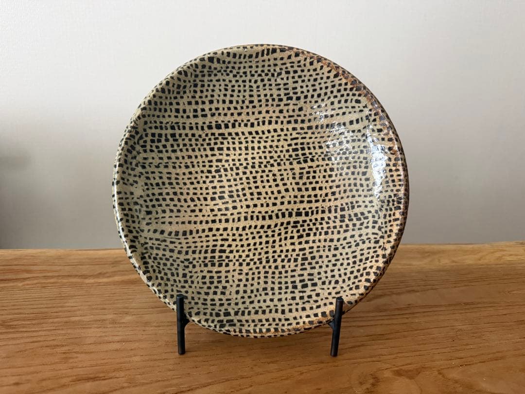 掛谷康樹　練り上げ　9寸皿　惣堂窯　丸皿