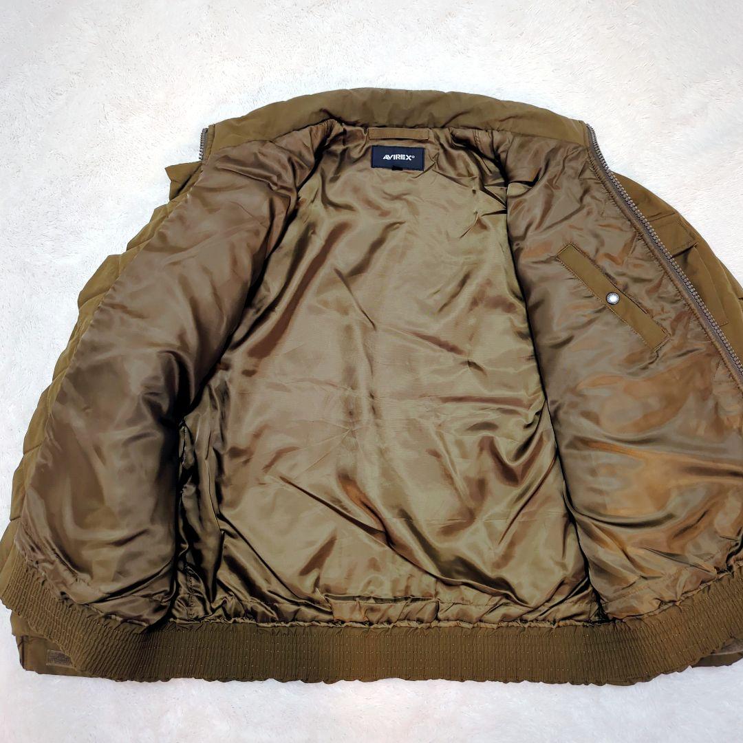 AVIREX ミリタリージャケット USMC オリーブ MA-1 ボンバー 刺繍