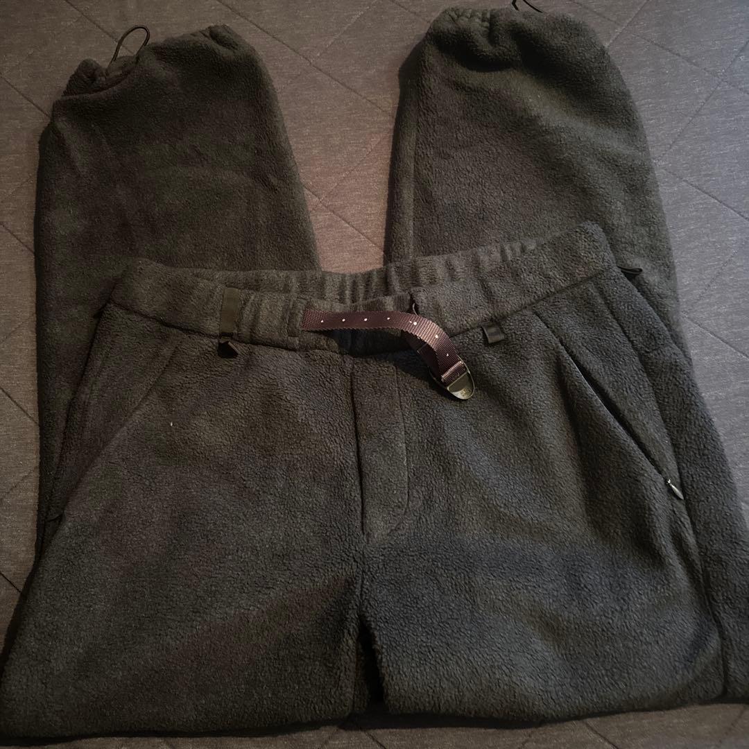 O-レイチョウルイラボ　フリース素材パンツ