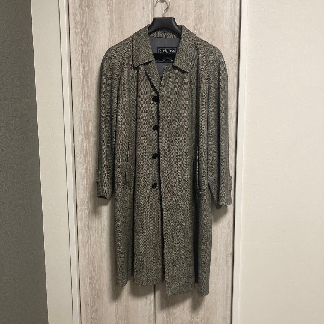Burberrys カシミア混バルマカーンコート　ヘリンボーン