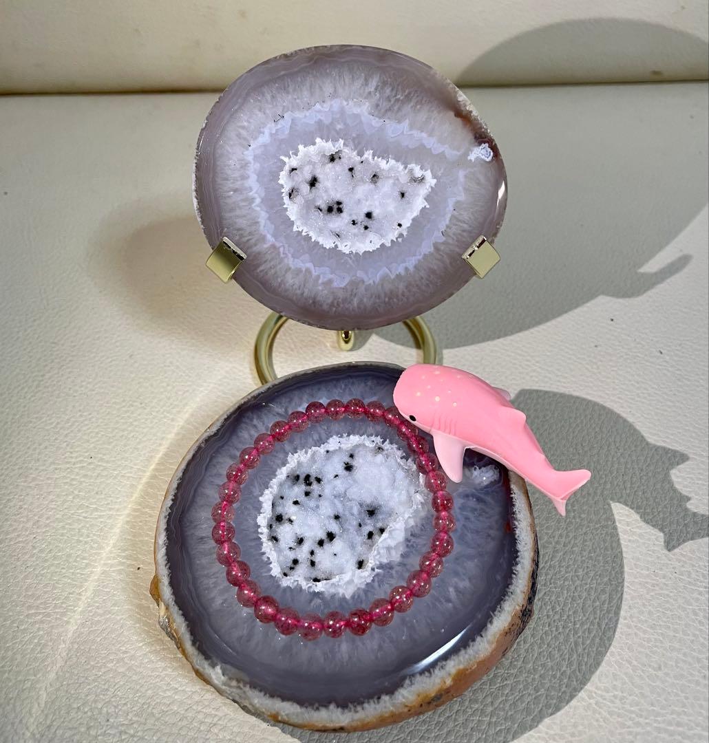 トレジャー瑪瑙 ドゥルージーアゲート 聚宝盆 雪模様 シュガー トルマリン共生