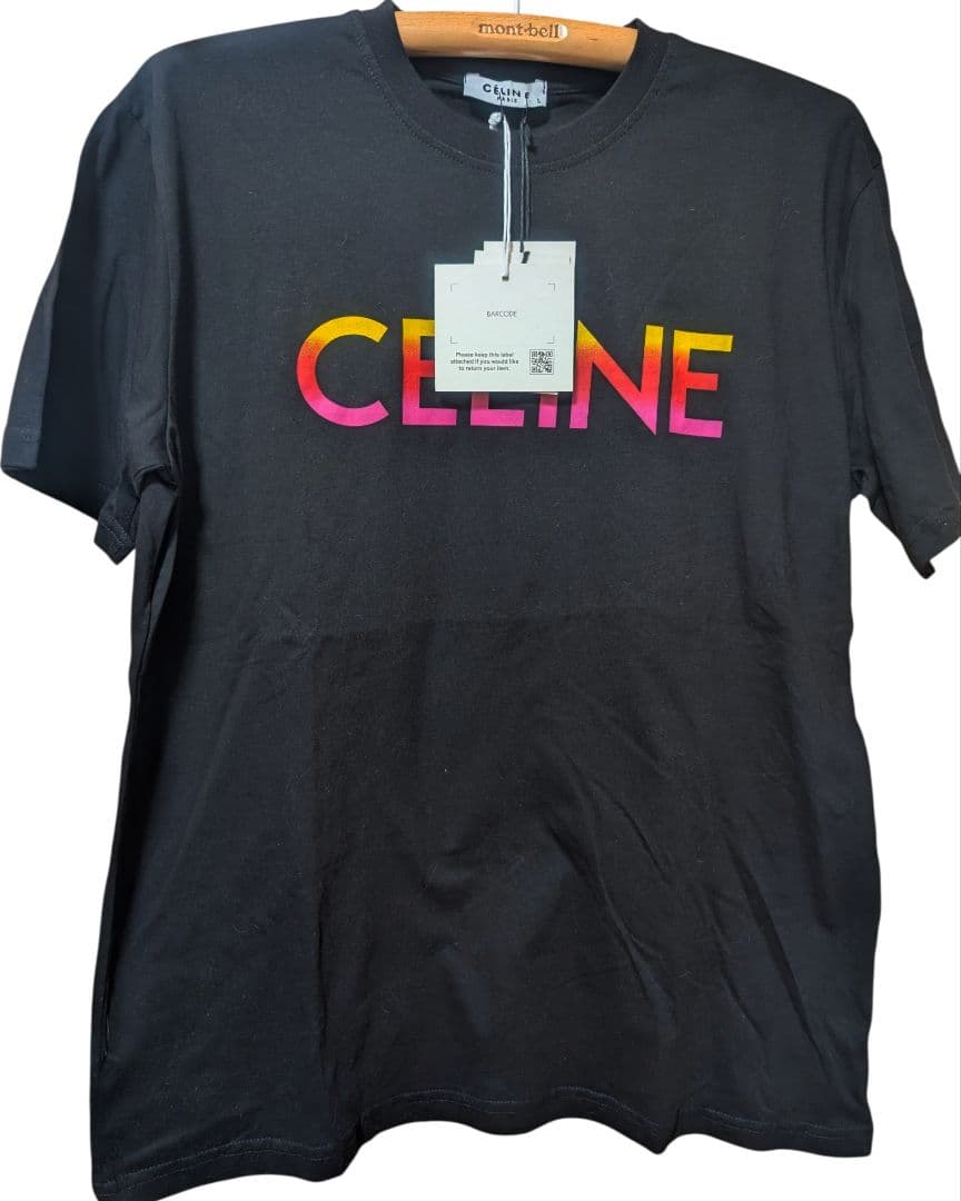 CELINE Farfetched ブラック Tシャツ グラデーションロゴ 新品