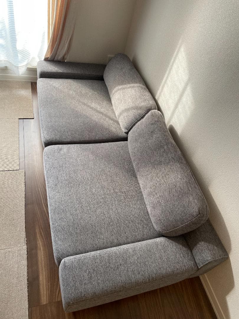 モダンデコ　ファブリックローソファ3人掛け