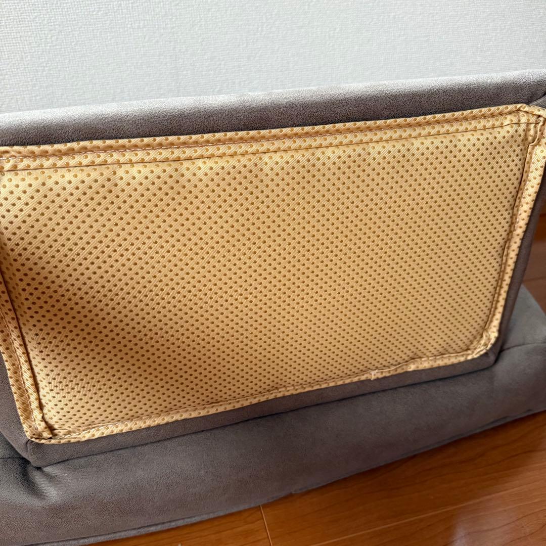 関家具アルフレード　ヨーロピアングレー　背クッション　ソファ　ロータイプ　美品