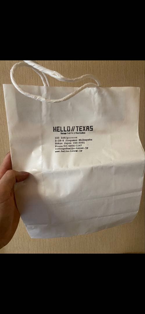 HELLO//TEXAS ホワイト紙袋 中型
